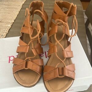 Lace up heeled sandal